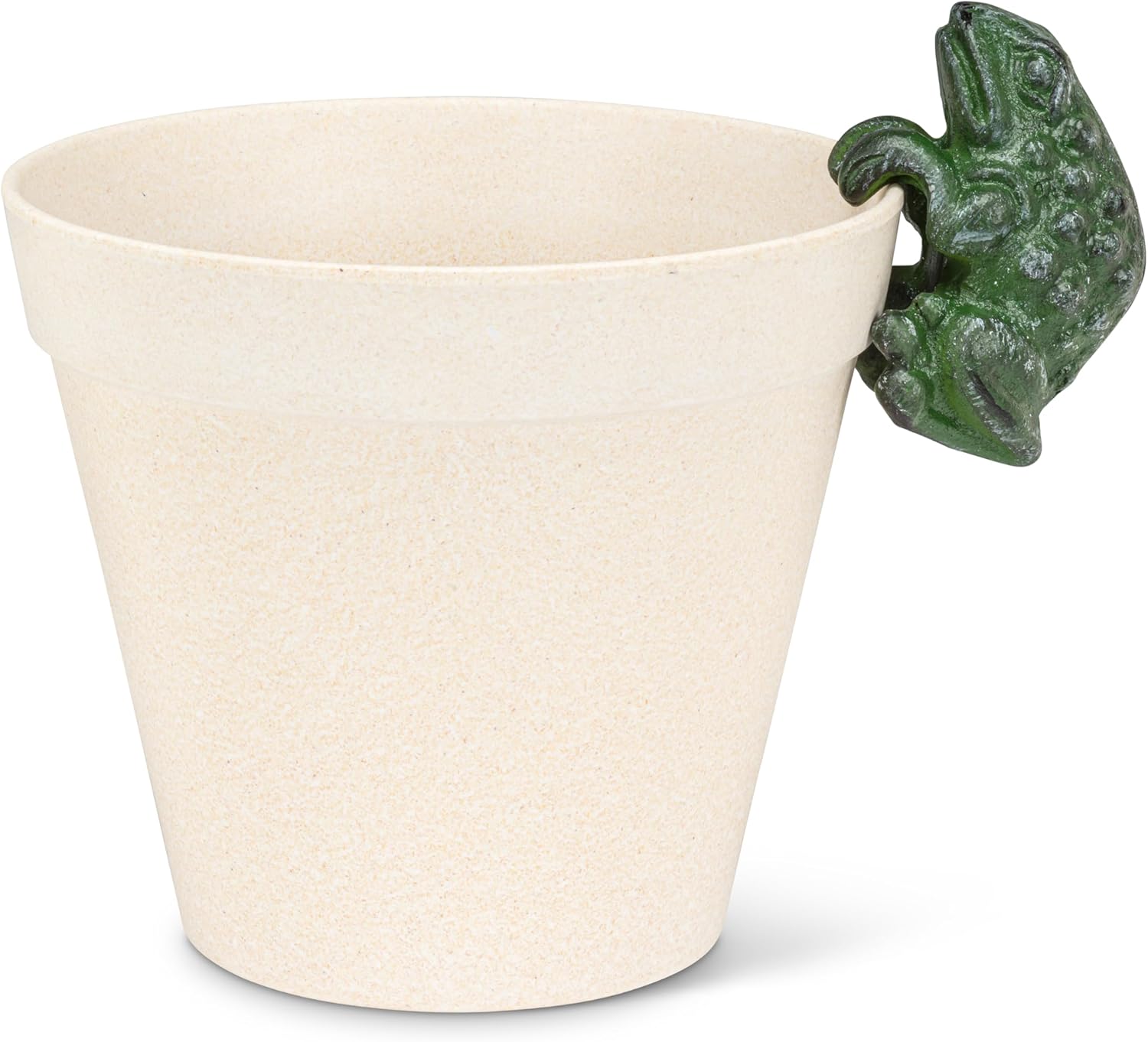 Abbott Collection Climbing Bunny Pot Hanger - Cast Iron, Antique White (4 inches H)