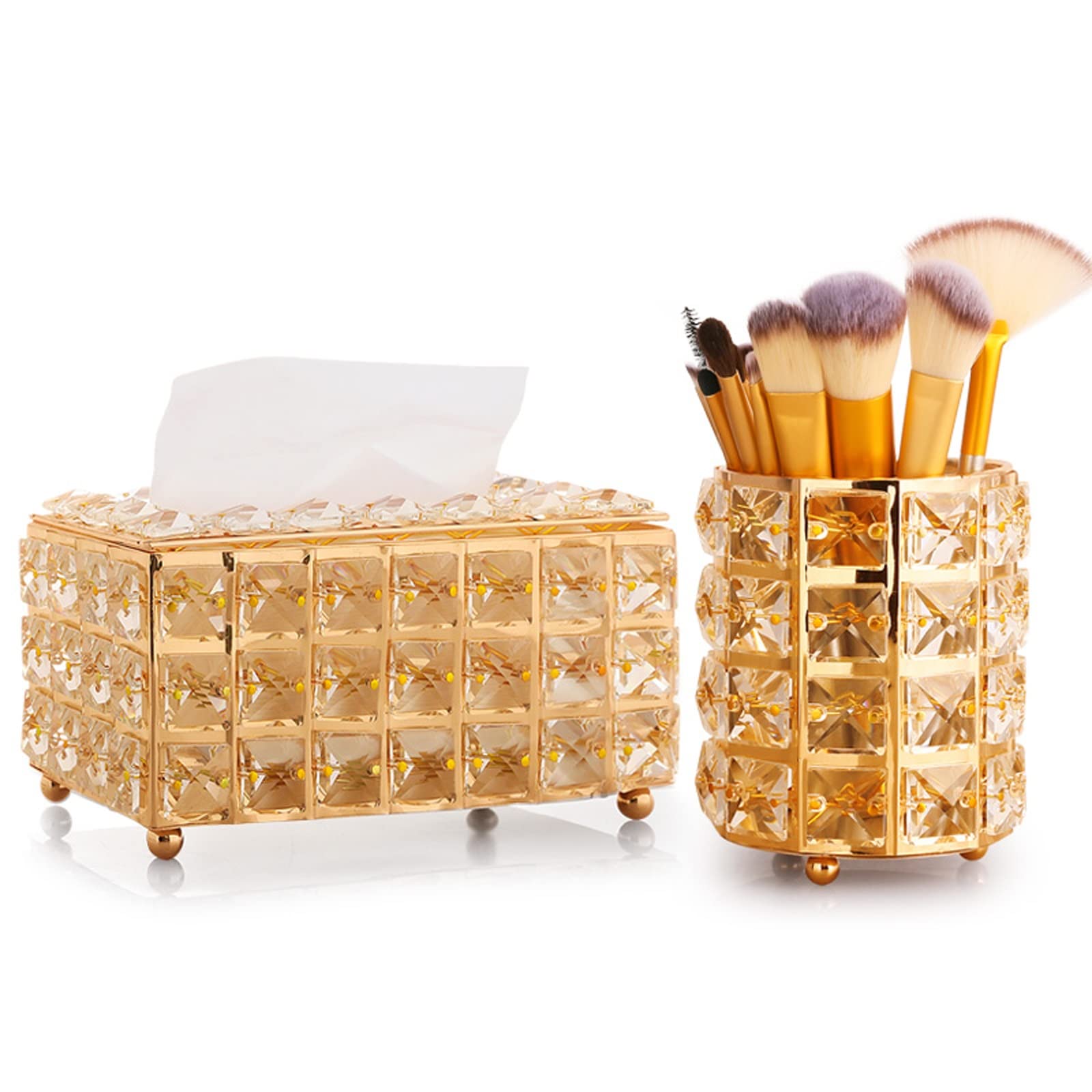 Porta Fazzoletti Casella di cristallo rettangolare della scatola del tessuto di cristallo Decorativo Tolet Tooliet Box Tovagliolo for tovagliolo di cristallo Supporto del tessuto facciale for il bagno