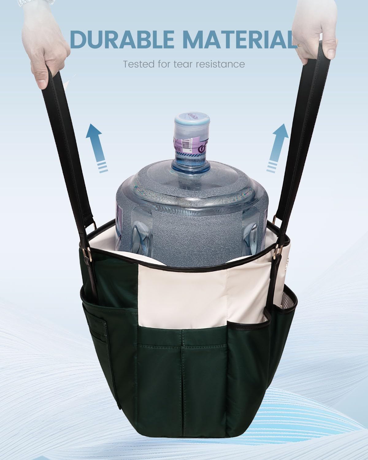 LOVEVOOK 17 Inch Laptop Tote Bag for Women Work, Teacher Tote Bag Nurse Bag, Large Purse Handbag With Trolley Sleeve & Large Cup Holder - Image 6