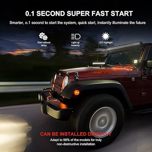 Miniatura 8 de Kit de barra de luz LED, 42 pulgadas, 900 W + 22 pulgadas, 450 W, haz combinado de luces todoterreno + 4 luces antiniebla LED de 4 pulgadas 60 W con