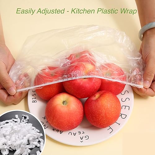 Miniatura 3 de 200 piezas de papel de plástico para cocina con caja de almacenamiento, bolsa de almacenamiento fresca con dispensador, cubiertas de plástico