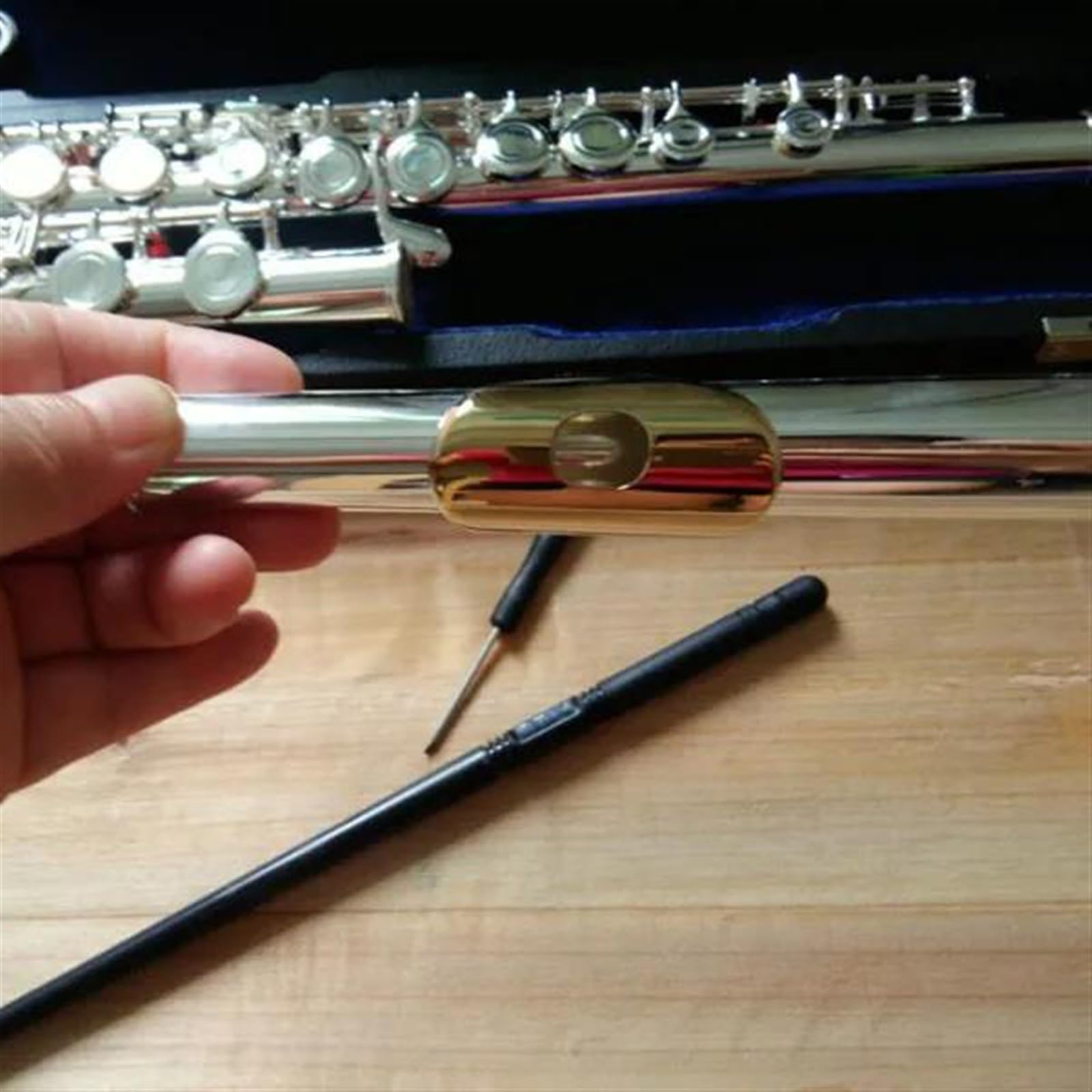Flauto Traverso Flauto D'argento Strumento Musicale Chiuso 16 Sopra E-Key C Tune Flute