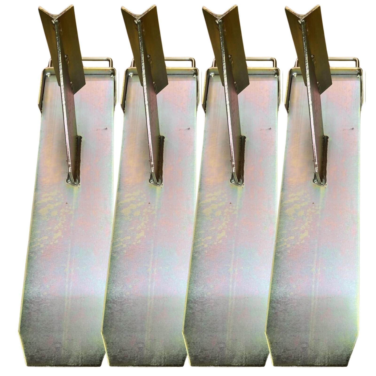 Hill Top Fabrications Co (1998) Ltd Boys Zinc - 4 X Extra Large Acro-Mate Prop Brackets. Plated Gold, Long Lasting Non Corrosive Finish & Added Durability. Fits All Standard Acro Props British Made