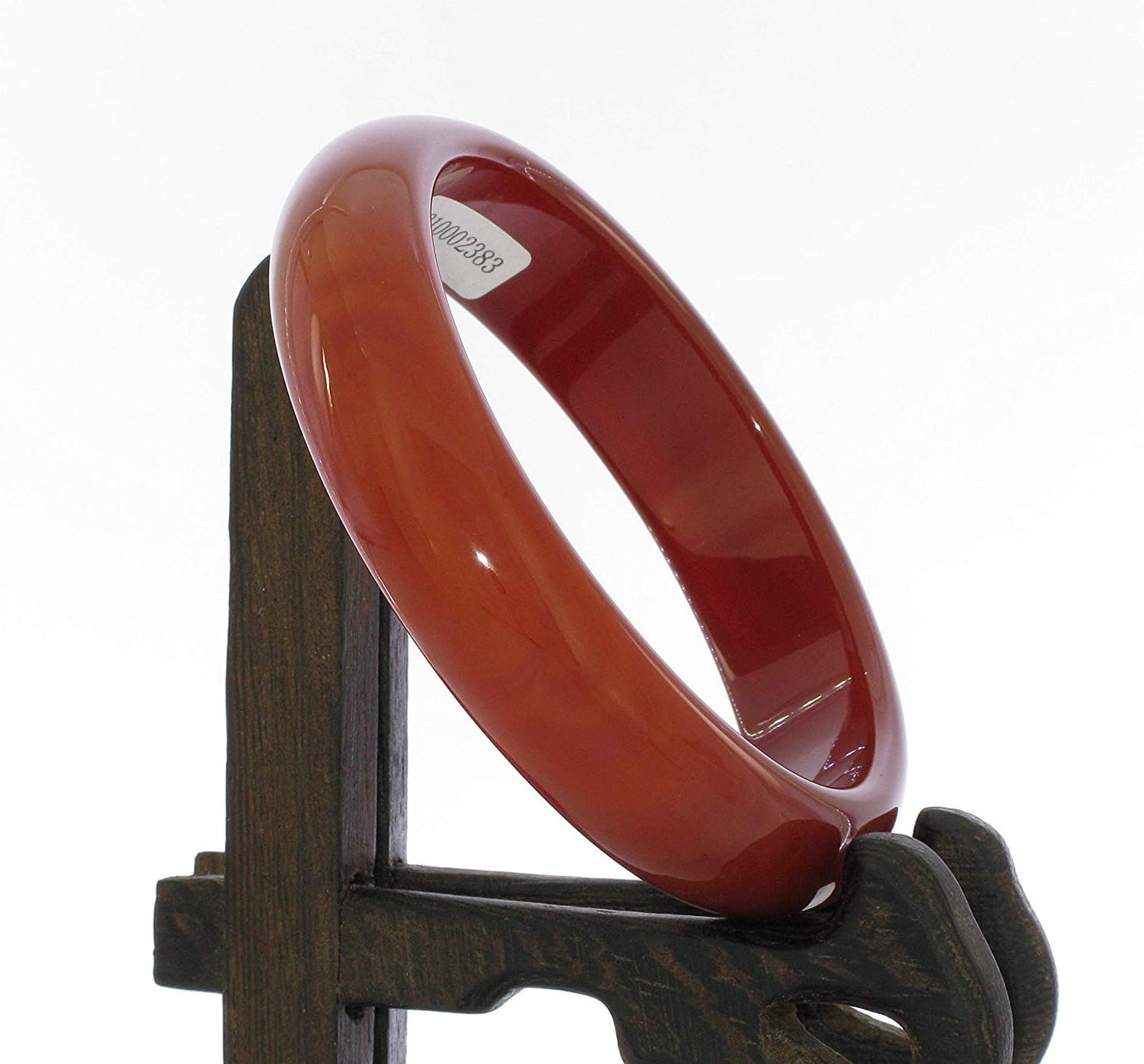 2.5" China Certified Nature Red Chalcedony Jade Women's Bangle Bracelets 2383