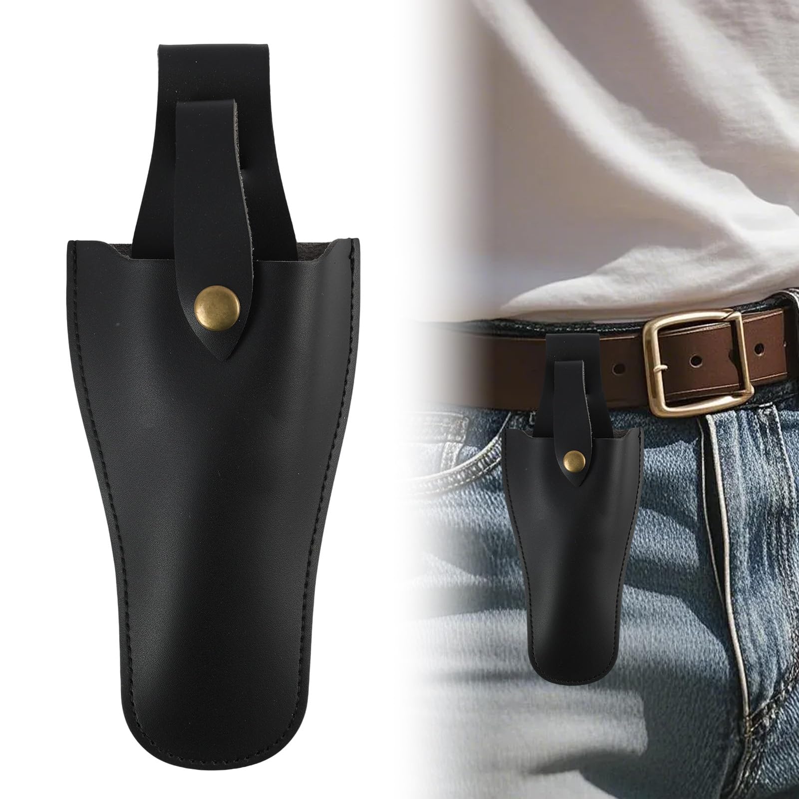 Tool Belt Pouch with Premium Leather Construction, Secateurs Holster, Leather Sheath, Pruner Pouch, Universal Tool Compatibility, Knife Sheath, Enhanced Accessibility, Gardening Tool Belt, Protective