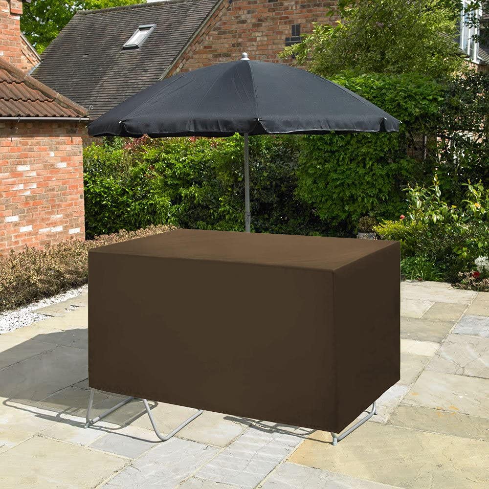 Copertura Per Mobili Da Giardino 110x55x50cm - Tessuto Oxford 420D Impermeabile E Anti-UV | Con Cordini Regolabili - Foto 5