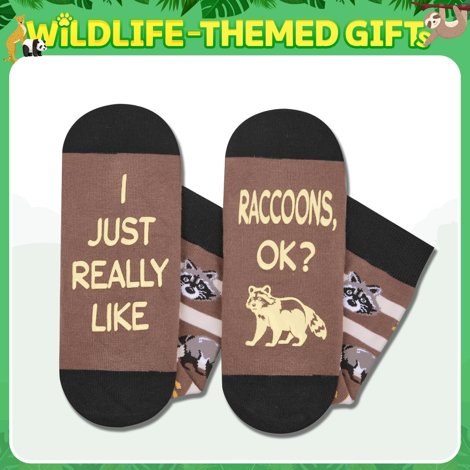 HAPPYPOP Funny Socks for Men Women - Dinosaur Monkey Octopus Raccoon Bee Penguin Lover Gifts - Image 4