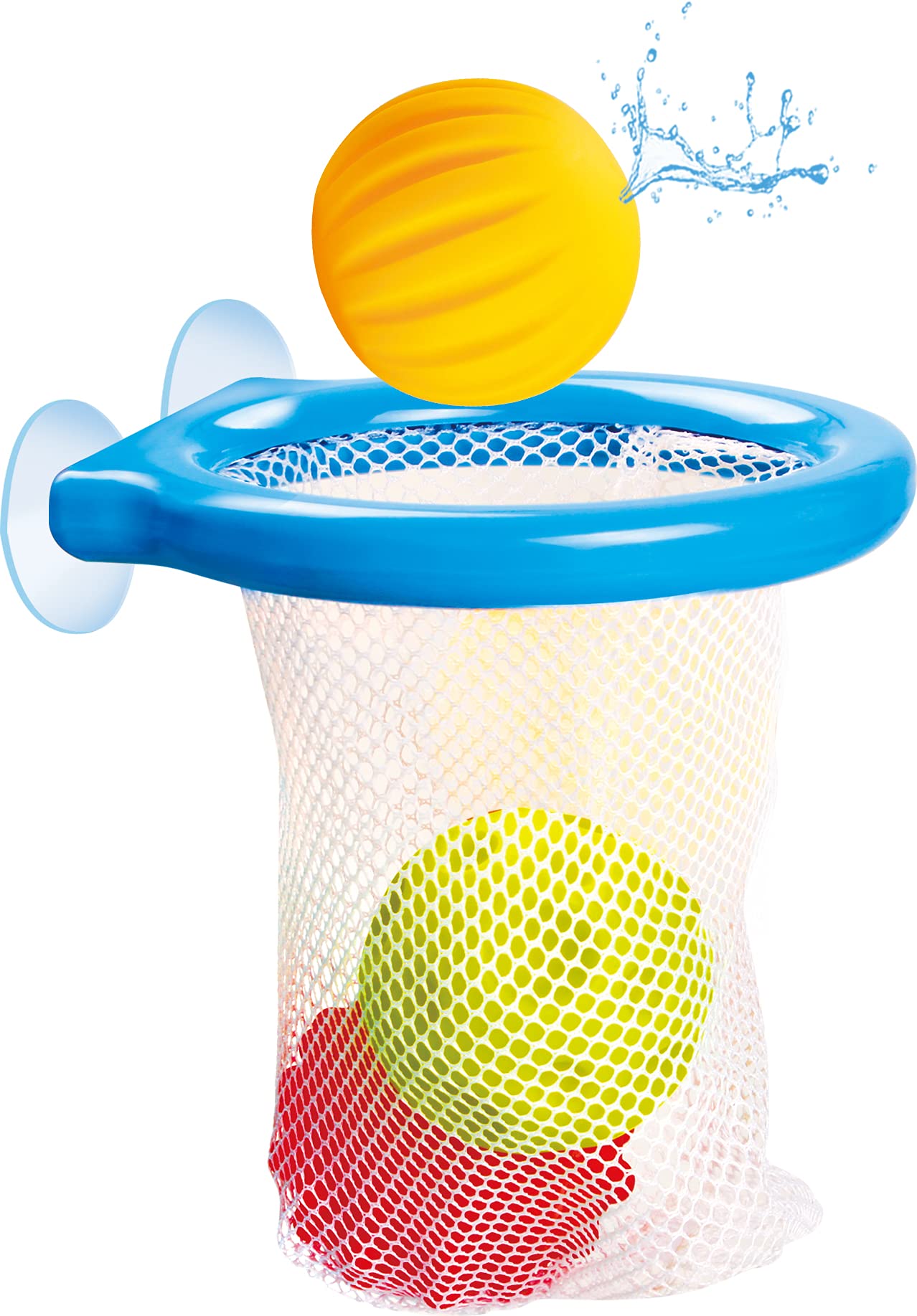 Set Canestro Da Bagno Con 3 Palline - Giocattolo Per Doccia Per Bambini E Bambine - Regalo Compleanno