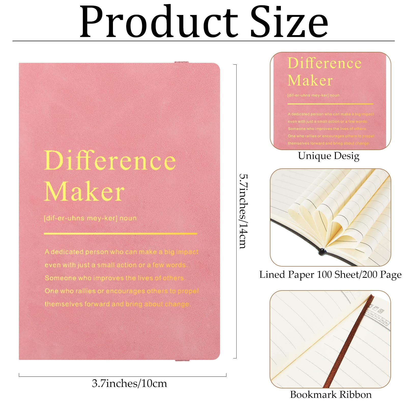 Chiisong Inspirierende Wertschätzungsgeschenke, A6, kleine Leder-Tagebücher, Großpackung, Dankeschön-Geschenk für Frauen, motivierend, verschiedene Hersteller, Notizbuch für Mitarbeiter, Kollegen,