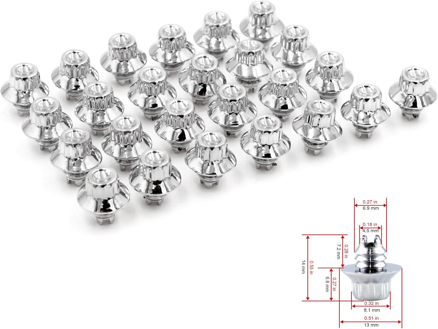 RTRHINOTUNING 50pcs Wheel Rim Rivets for 7mm/0.28in Hole