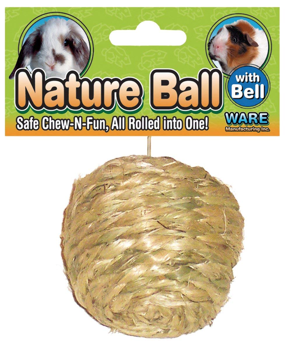 Ware Manufacturing All Natural Sisal Ball Toy for Small Pets, Medium (03041)
