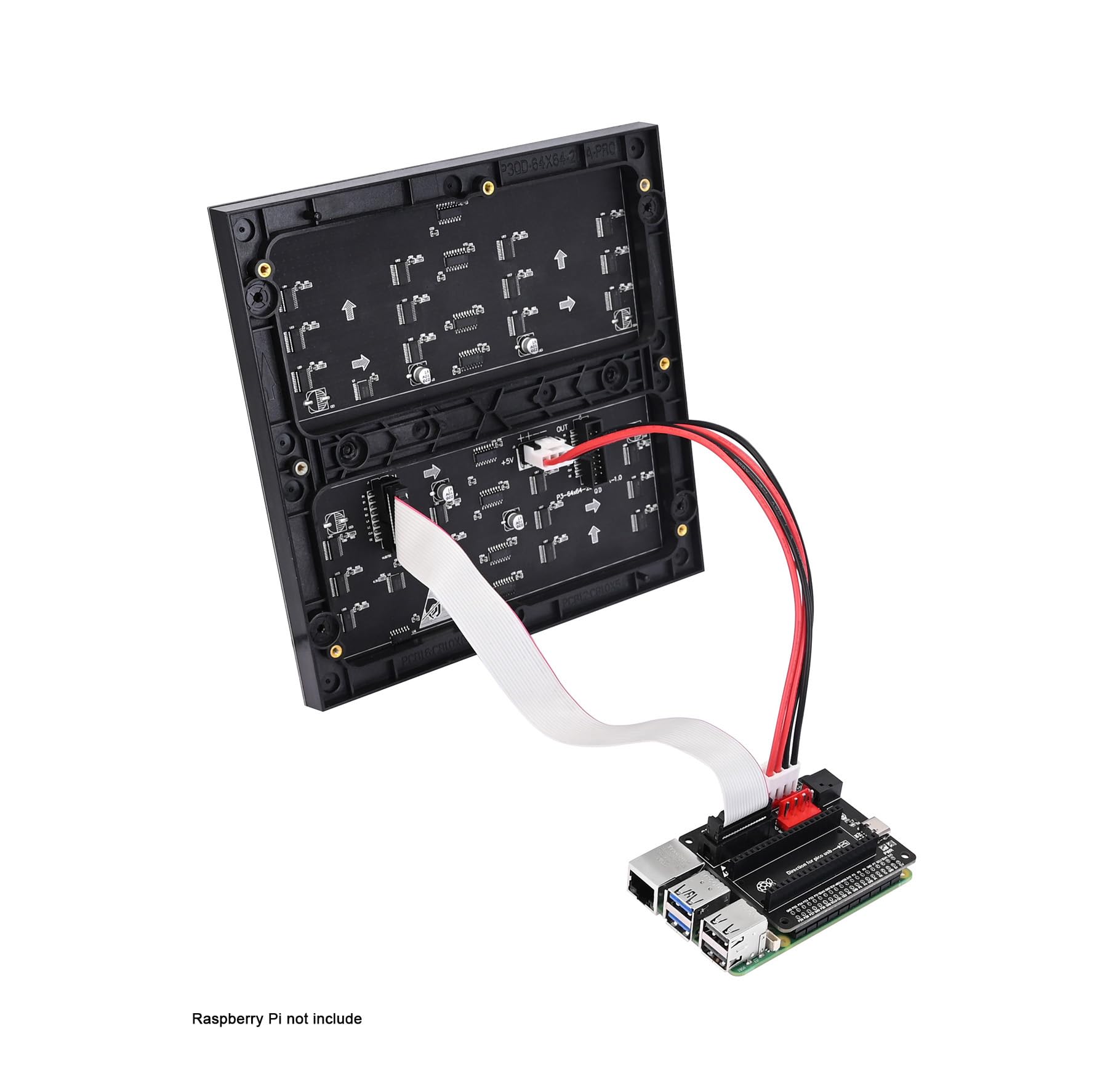 Pannello a matrice LED RGB Full Color 64 64 pixel per Raspberry Pi Raspberry Pi Pico ESP32 Ardui con scheda adattatore Directly Plug and Play