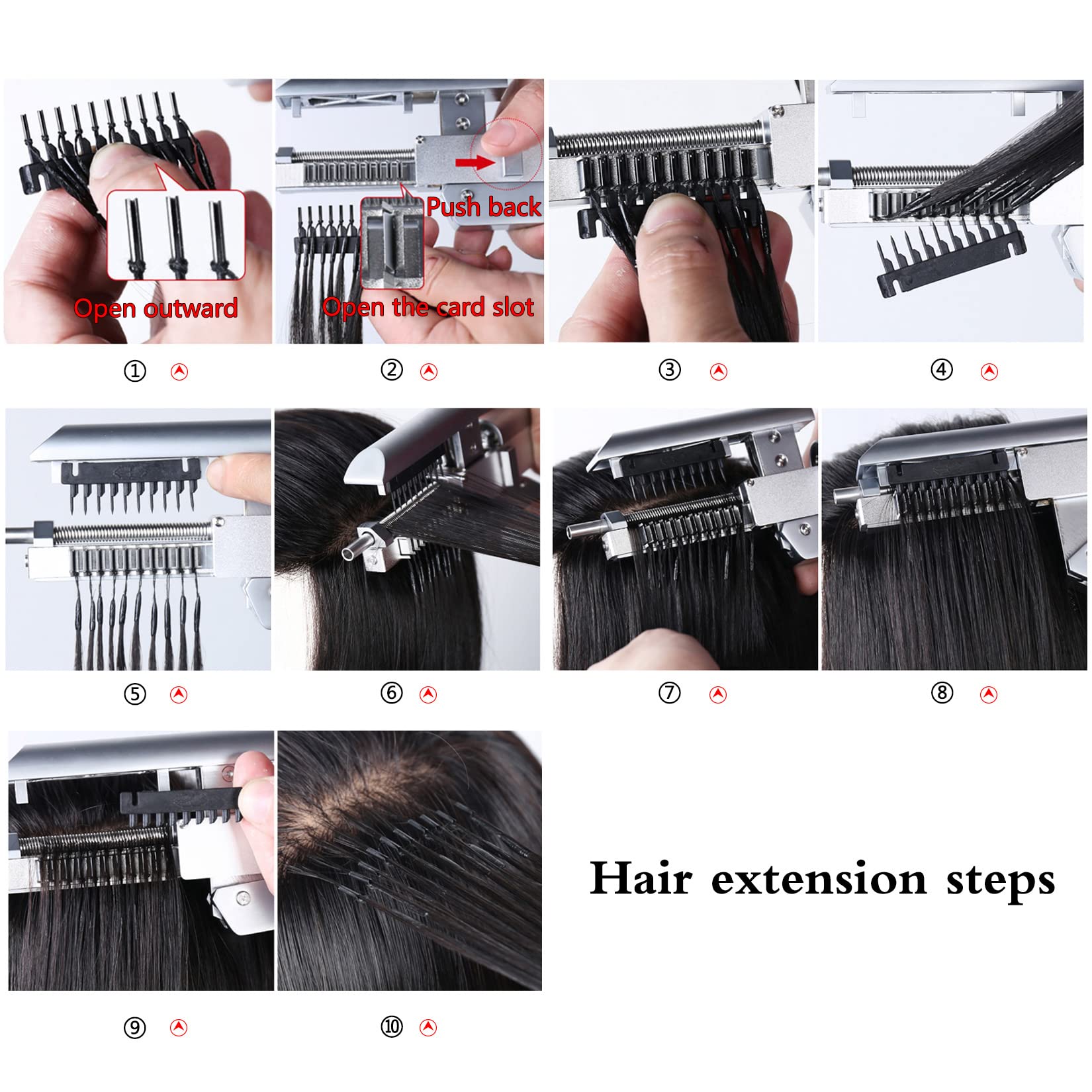 10pin nature,26in,Extension de Cheveux Humains 6D, Extension de Plumes, Cheveux Humains, 6D Natural Hair Extensions, Vraies Perruques Humaines, Pas d'Emmêlement, Pose/Dépose Rapide