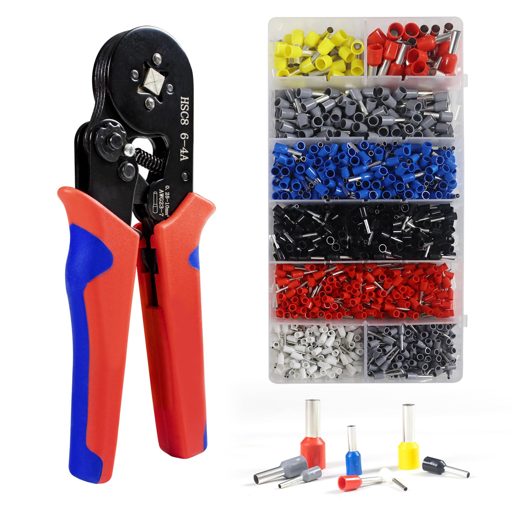 HARDELL Crimpzangen Set - 1250 Aderendhülsen & Selbstjustierende Zange