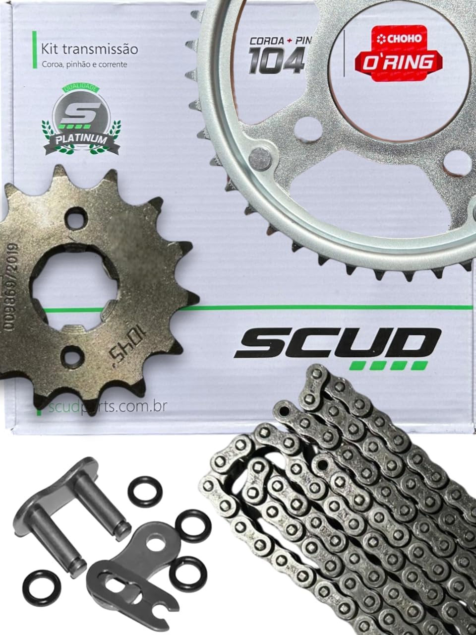 Kit Relação com Retentor Bros 160 Nxr/Xre 190 Scud Kit Relação com Retentor Bros 160 Nxr/Xre 190 Scud