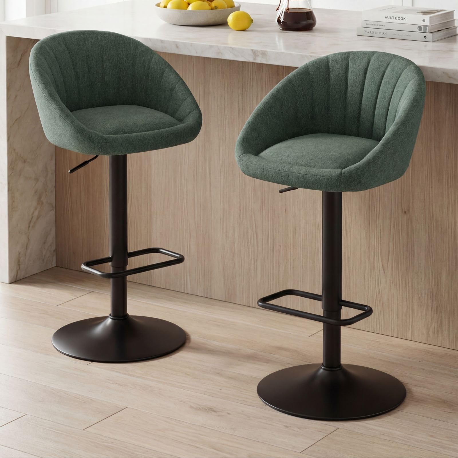 ya-home tabouret de bar tissu réglable