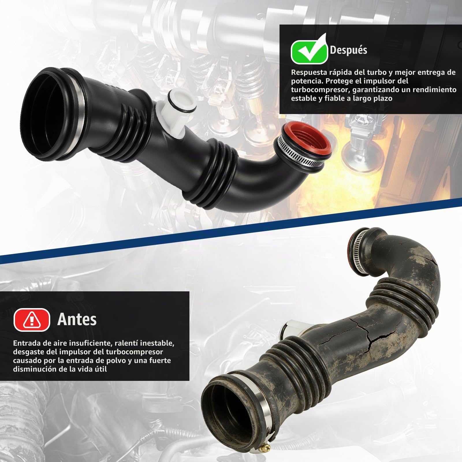 Manguera de turbo aire de carga apta para 1007 206 207 3008 307 308 407 C2 C3 C4 C5 Expert Partner 9687883680 para Berlingo Jumpy 1434E1 13717798147