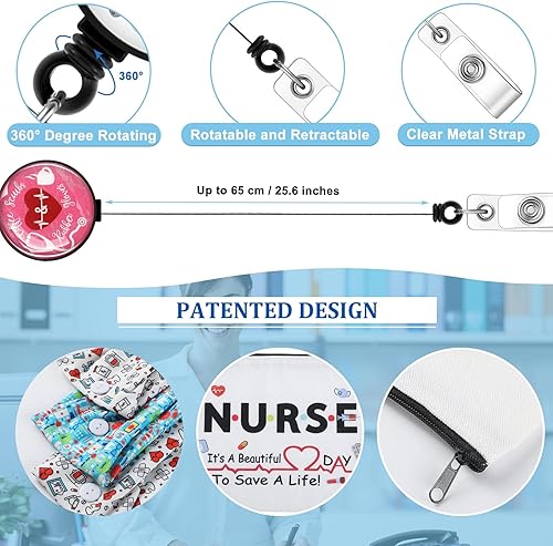 Miniatura 10 de XunYee Kit de supervivencia de 18 piezas para enfermera, regalo de agradecimiento a la semana de la enfermera 2025, 6 bolsas de maquillaje para