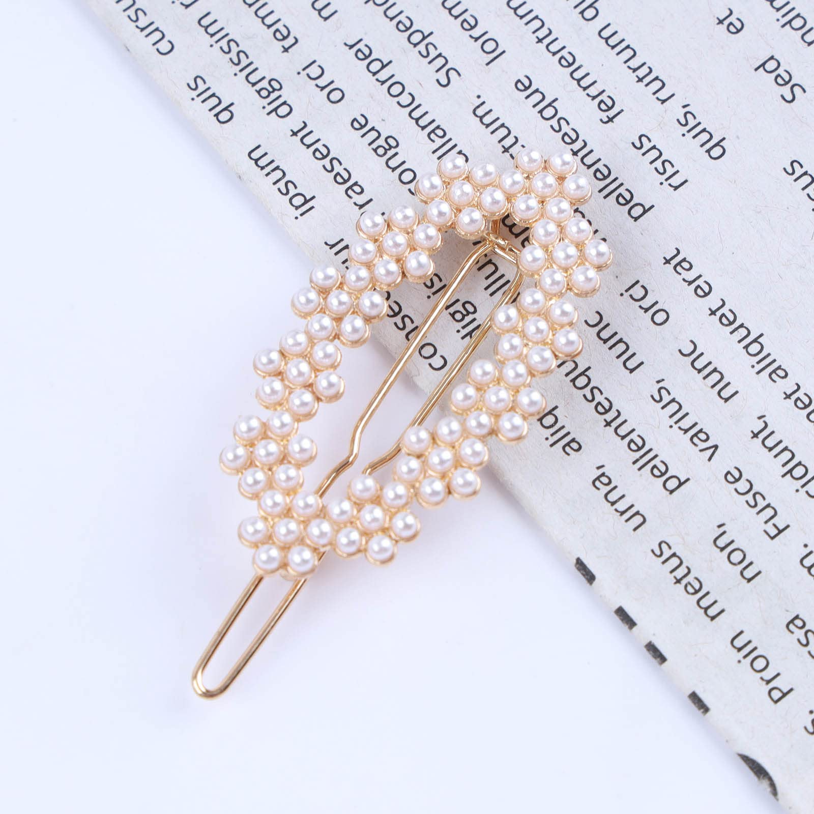 Amazon.com : Aneneiceera Pearl Hair Clip Gold Hair Barrette 