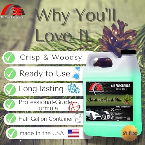 Miniatura 2 de Ambientador elevador de pino forestal y eliminador de olores, fragancia prémium para eliminar olores y olores de medio galón (64 onzas)
