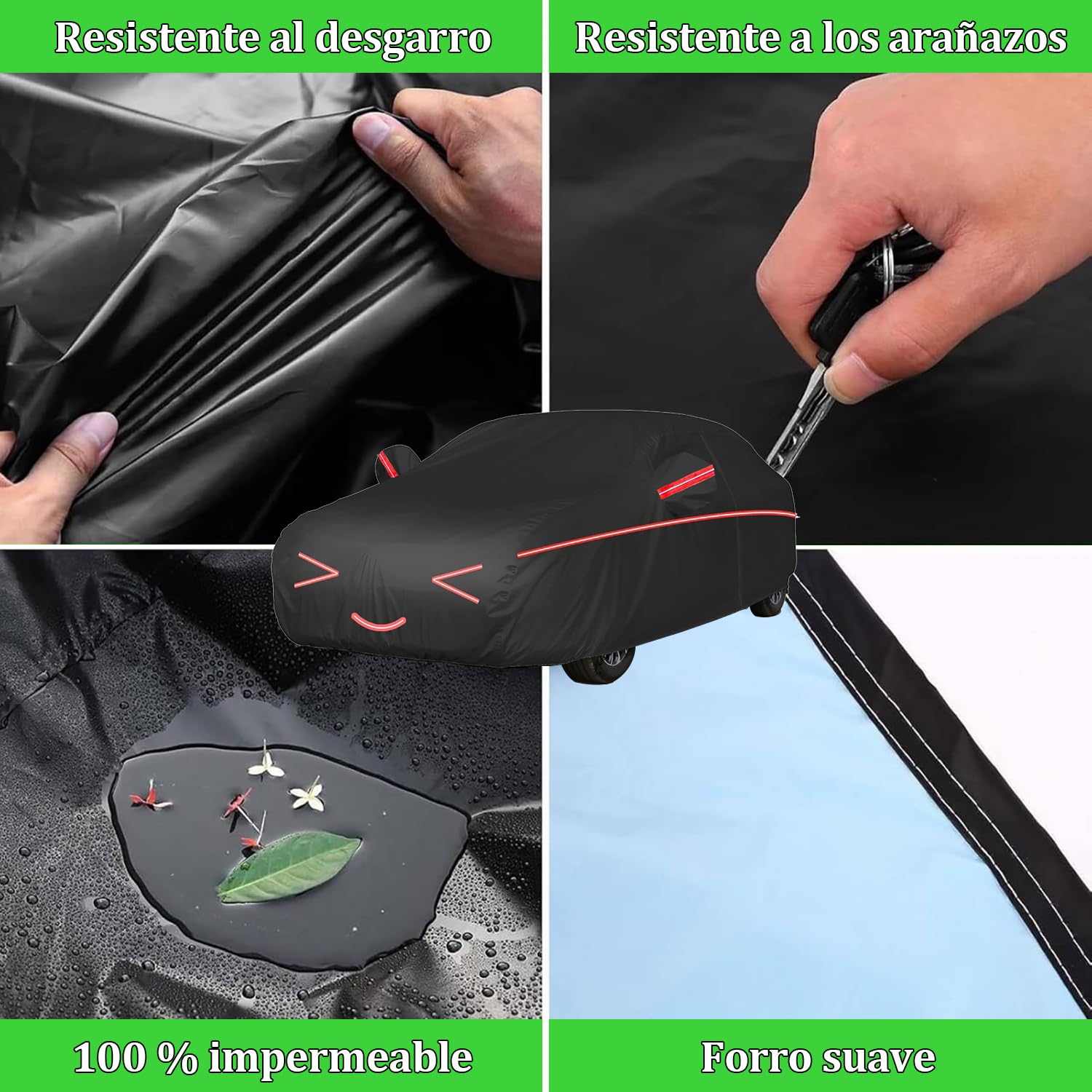 Funda Coche Exterior para Dacia Bigster (2025-2026) Forro Suave, Transpirable, Antiviento, Impermeable, Tejido Oxford, Anti-UV, 4 Estaciones