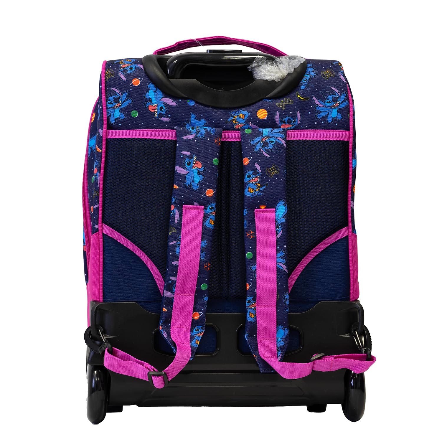 Zaino Trolley Scuola Elementare per Bambini 34x25x52 cm con Ruote in Gomma Zainetto da Bambino o Bambina - Stitch