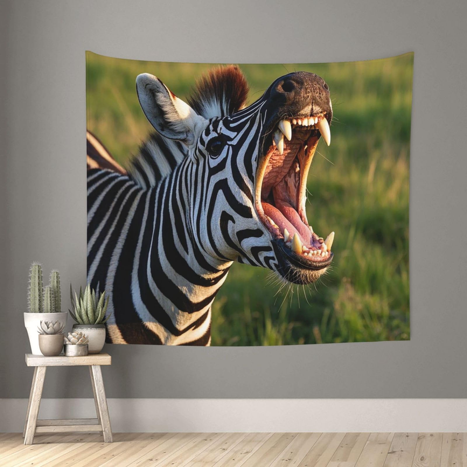 FodPand Funny Zebra Tapestry for Bedroom Aesthetic, Wall Hanging Tapestries Art Decor Backdrop Wall Tapestry for Dorm Living Room Funny Poster Party Banner Background 51" X 60"