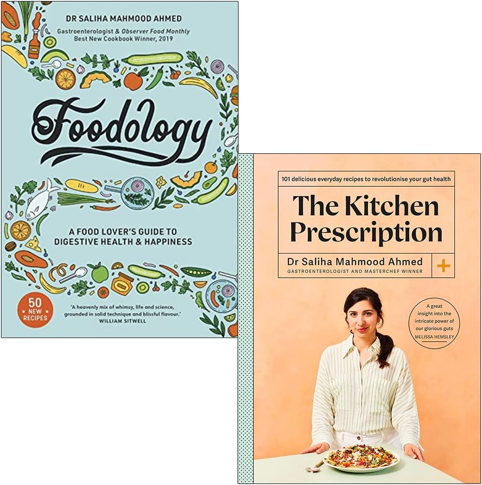 Foodology [Paperback] & The Kitchen Prescription By Saliha Mahmood Ahmed 2 Books Collection Set
