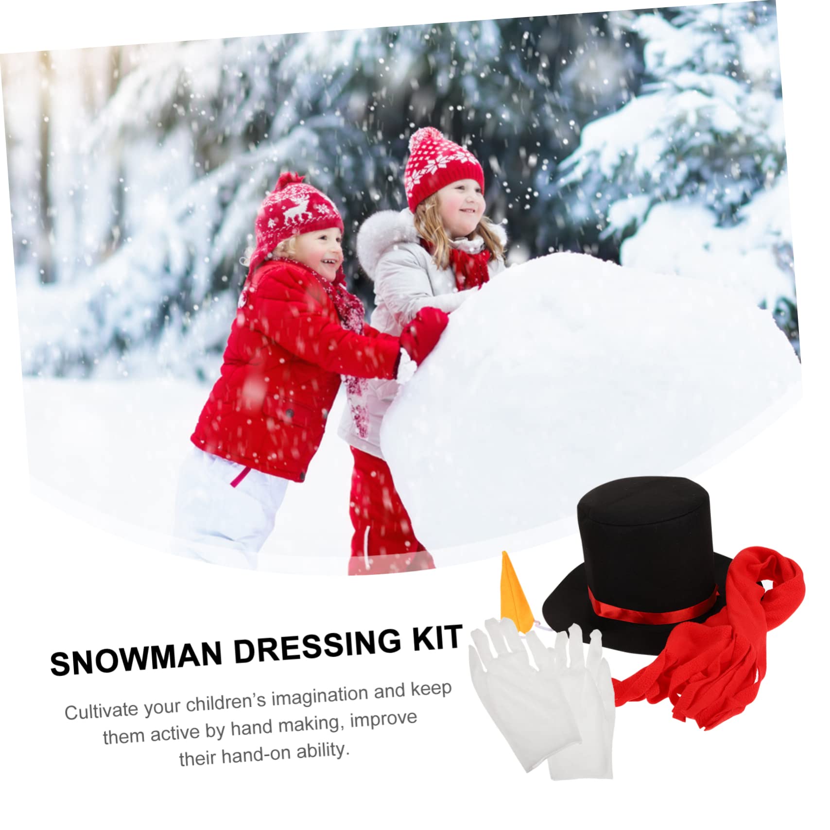 Cabilock 3 Sätze Schneemann Verkleiden Sich Schneemann-baumhut Hut Zubehör Schneemann Bausatz Selber Machen Schneemann-spielzeug-nase Diy-schneemann-dekorationsset Zum Basteln Acryl