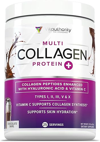 Miniatura 8 de Proteína de colágeno múltiple + creatina | 0.18 oz de monohidrato de creatina con colágeno tipos I, II, III, V y X | Apoyo para el cabello, la piel,