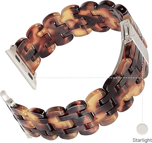 Miniatura 14 de Lightweight Resin Band For Apple Watch Series 11 10 SE 9 8 7 6 5 4 3 2 1 Ultra 3 2, Fashion Adjustable Replacement Strap for iWatch Bands 38mm 40mm