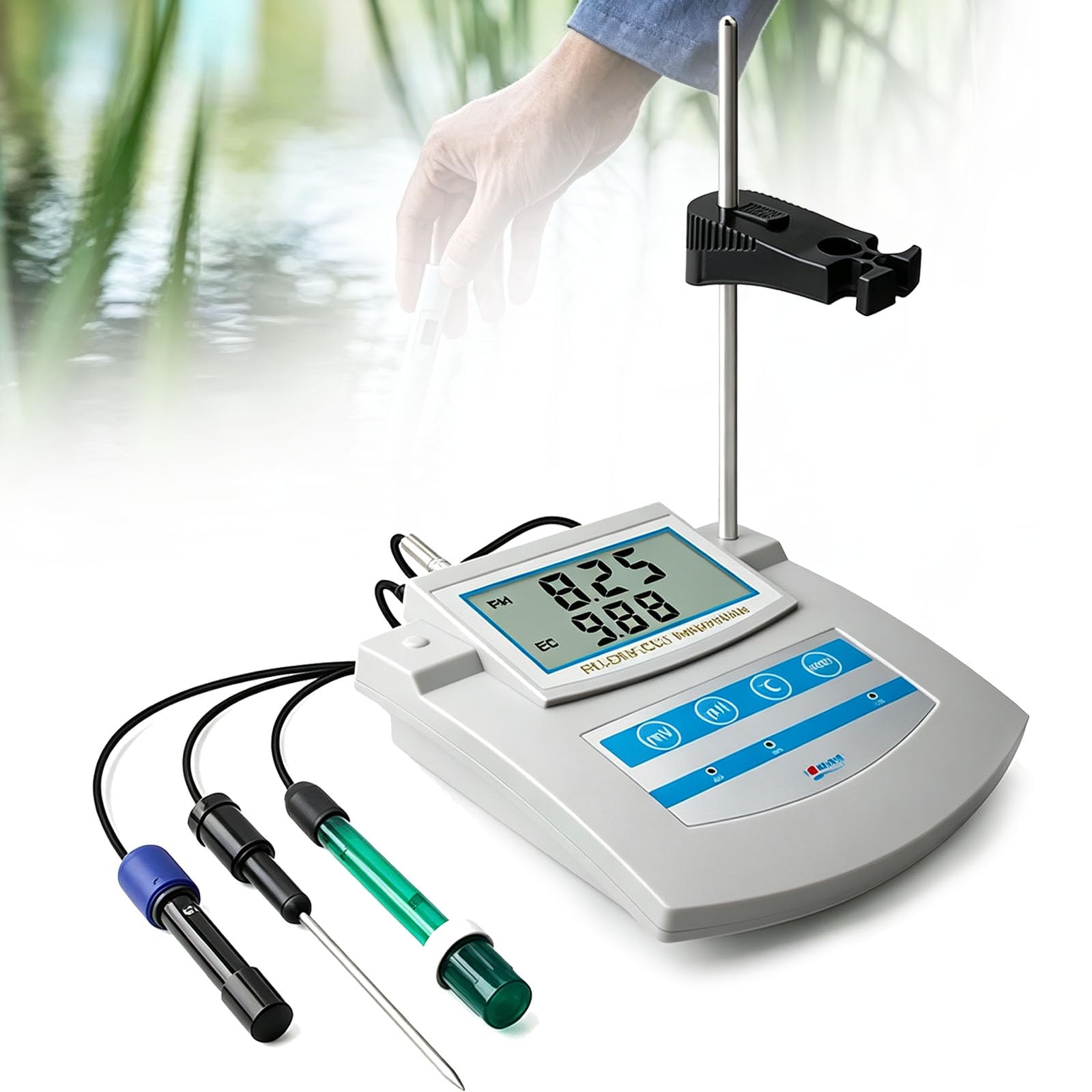 VILA SMO 6 In 1 Desktop Digital Ph Meter, Multifunctional Water Quality Detector, With Temperature Compensation & Data Storage, For Aquarium, Laboratory, Fishery, Farm