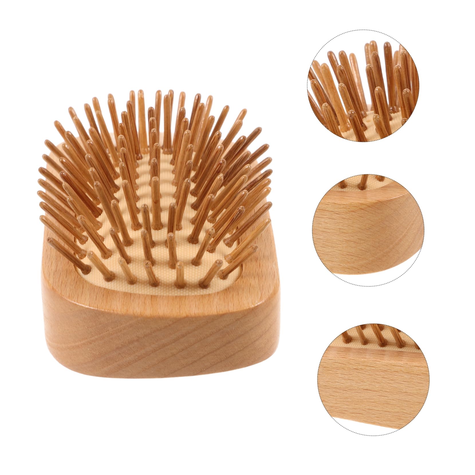 FRCOLOR Lot De 5 Peignes À Cheveux En Bois Pour Massage Du Cuir Chevelu Brosse À Poils Souples Outil De Coiffure Pour Cheveux Doux Et Lisses Idéal Pour Toute La Famille