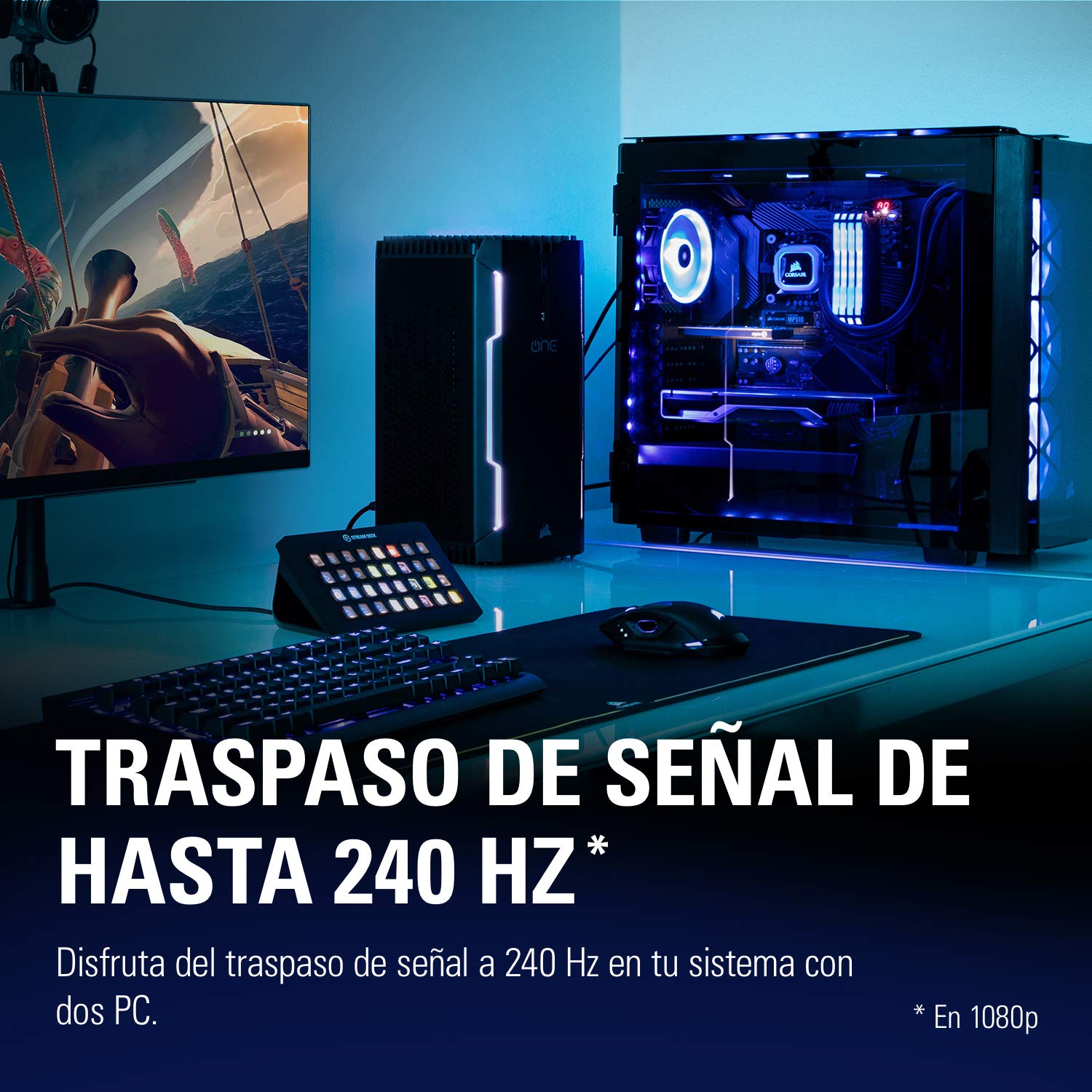 Corsair Game Capture 4K60 Pro MK.2 - Captura y traspaso de señal a 4K 60FPS HDR Captura, PCI x4 (Interno), Tecnología Visualización Instantánea de latencia ultrabaja