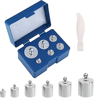 Calibration Weights 6Pcs 5g 10g 2x20g 50g 100g Grams Weights Precision Steel Scale Calibration Set with Tweezers for Balance Digital Jewelry Scale (205g)