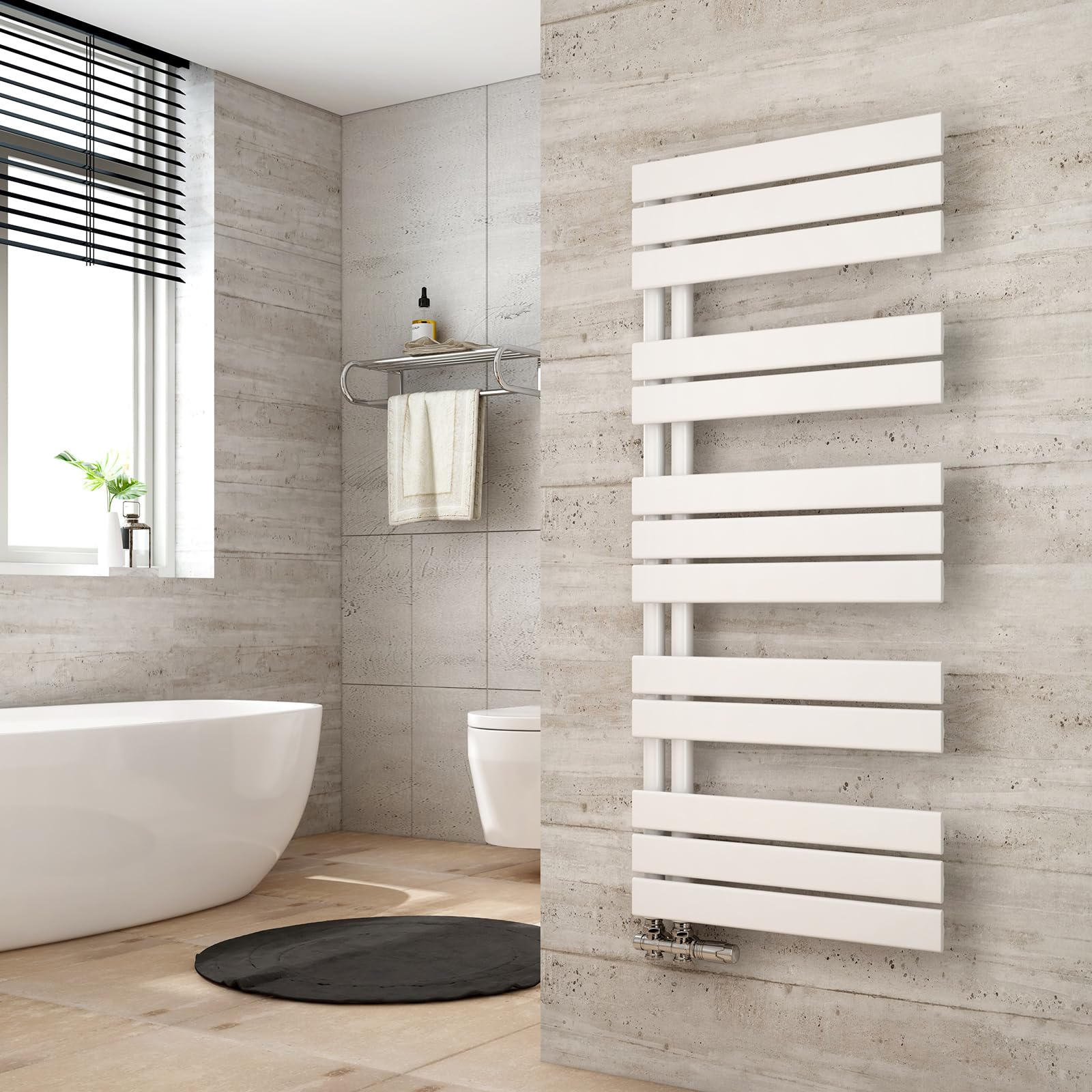 Coppia Di Portasciugamani Autoavvitanti Per Termosifoni - Senza Fori O Colla, Made In Italy, Adatti A Tutti I Radiatori - Foto 7