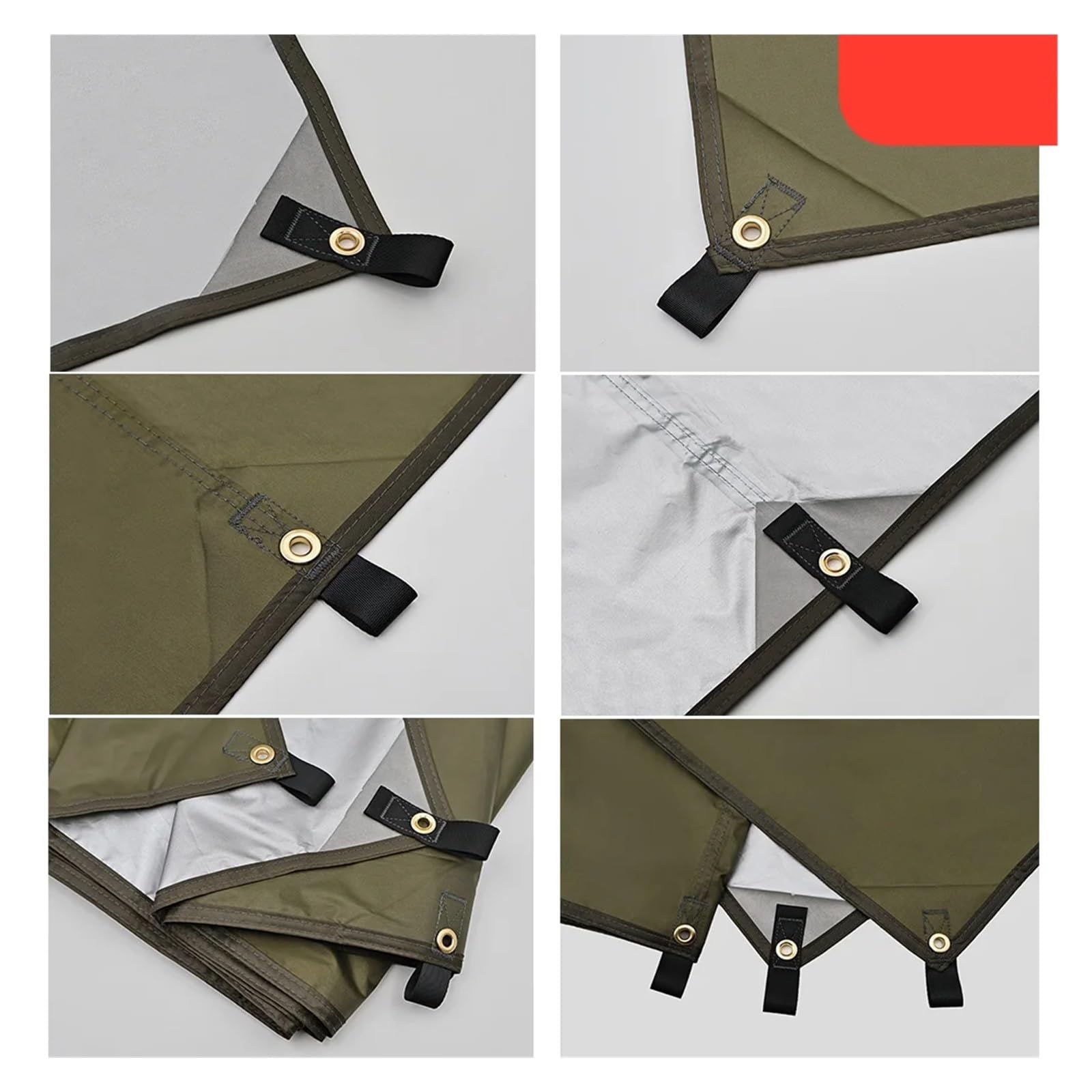 Bâche de camping imperméable pour touristique, auvent de jardin, de plage, pare-soleil d'extérieur ultraléger, abri de soleil, randonnée, randonnée (vert)