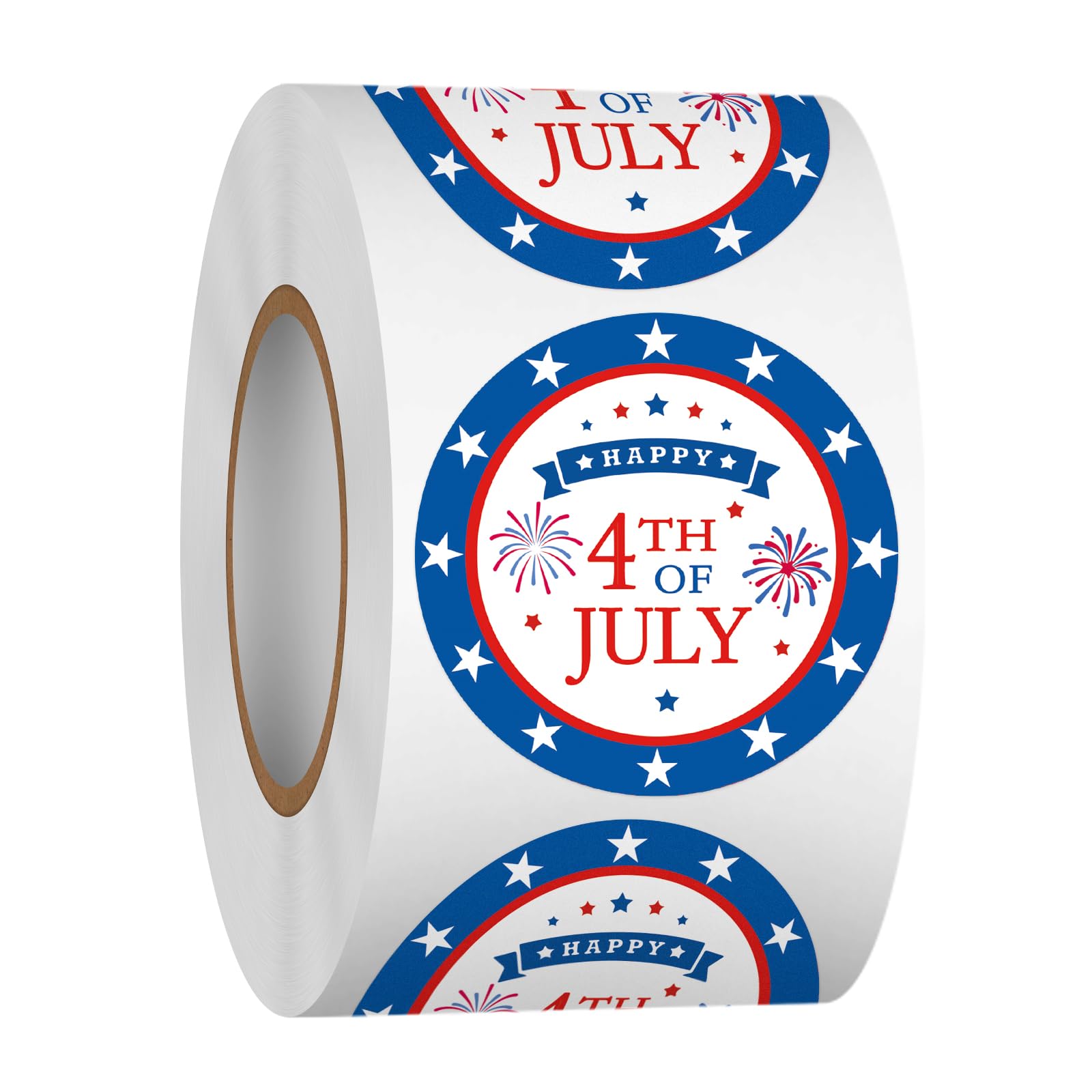 Heyfibro 500 PCS 1.5 Inch 4th of July Stickers, Independence Day Stickers for Gift Packing, Cards, Candy Bags, Envelope Seals, Party Supplies(Star)