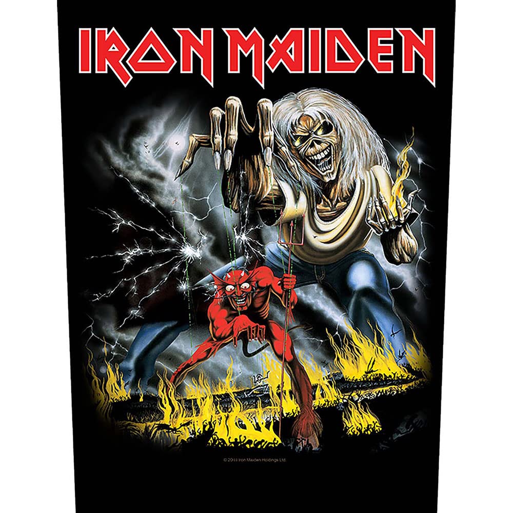 Iron Maiden Number Of The Beast - Toppa Posteriore, Colore: Nero-image