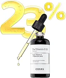 COSRX Sérum De Vitamina C Pura 23% Com Vitamina E E Ácido Hialurônico, Sérum Facial Iluminador E Hidratante Para Linhas Finas, Tom De Pele Irregular E Pele Opaca, 20 G, Cuidados Com A Pele Coreana