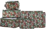 LIFE IS GOOD 6 Piece Packing Cube Set - Tear Resistant Mulifunctional Apparel and Accessory Storage, Size One Size, Happy Daisy