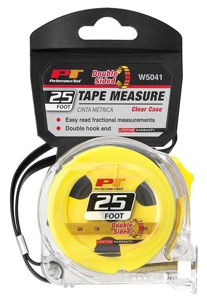 Performance Tool W5041 25' Clear Tape Measure