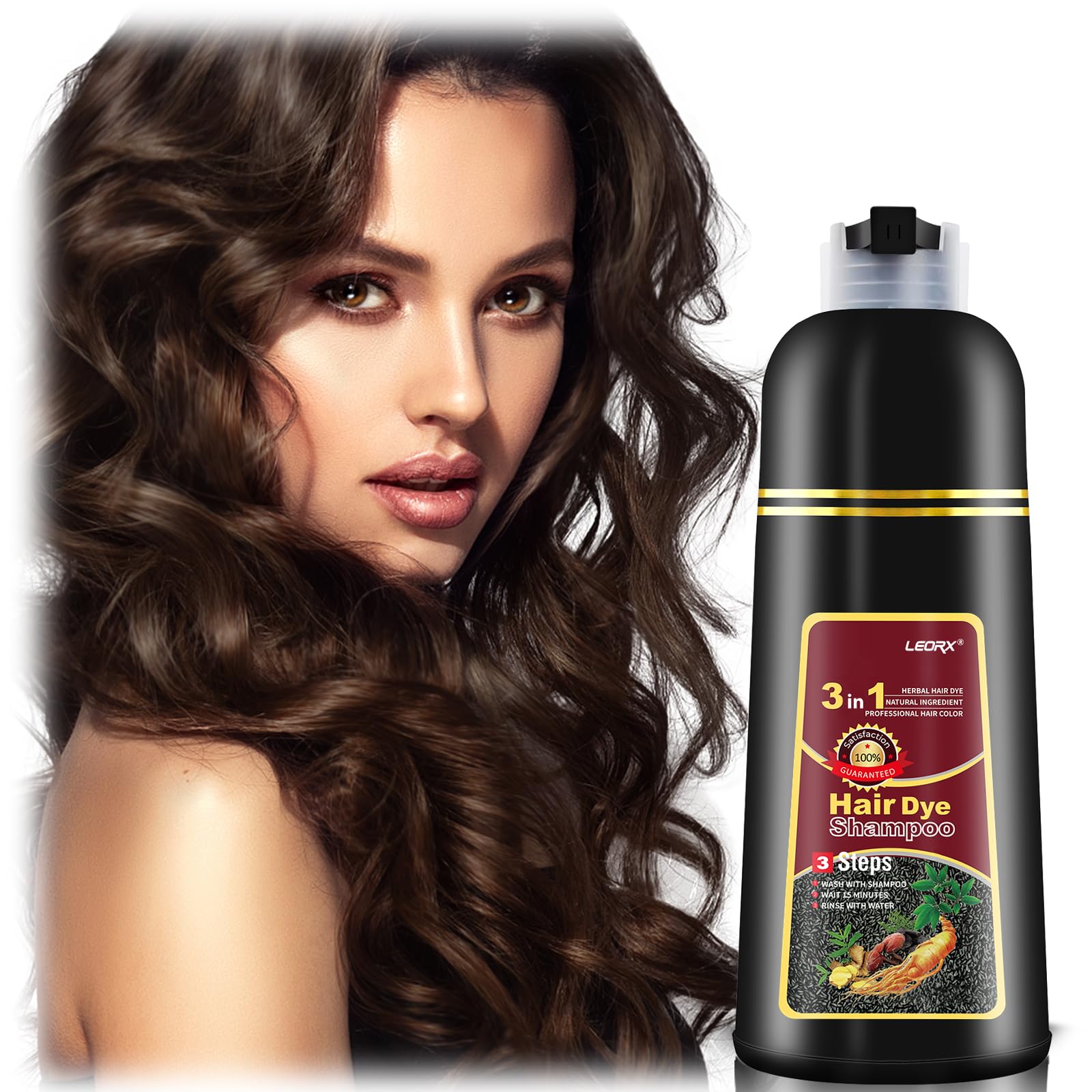 Amazon.com : leorx Instant Hair Dye Shampoo For Gray Hair, 500ml
