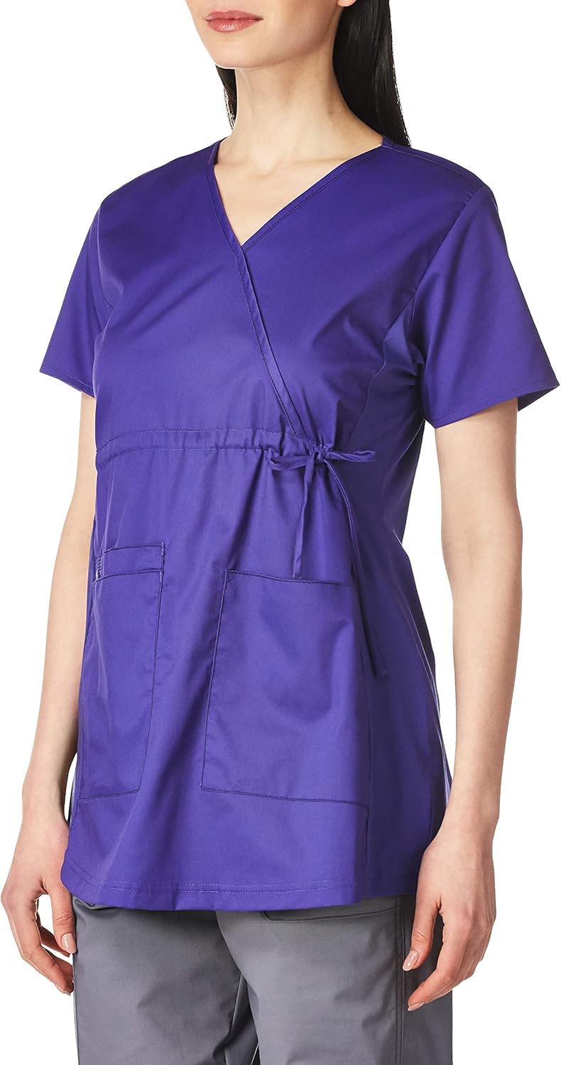 WonderWink Women's Wonderwork Maternity Top, Grape, Small - Image 5
