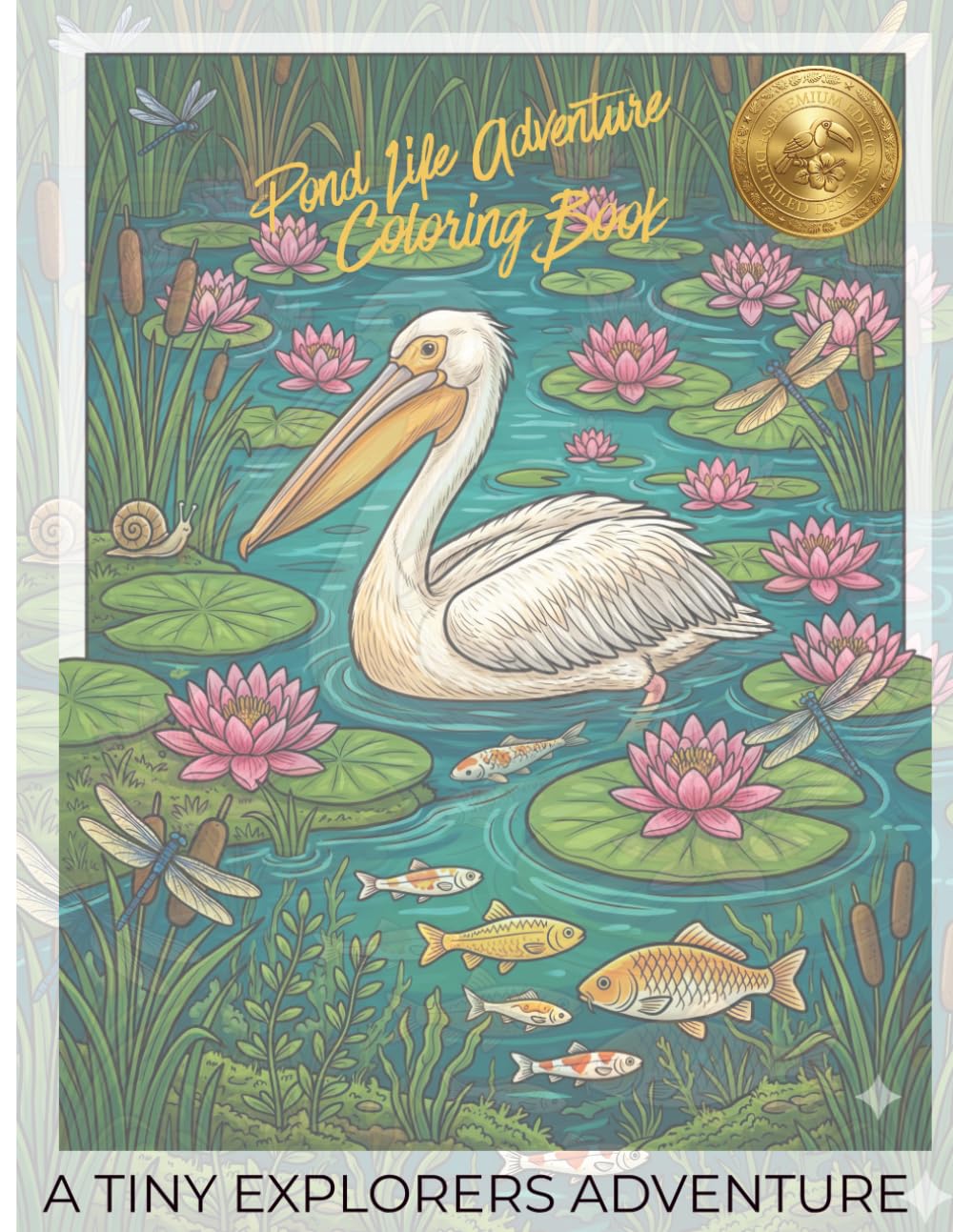 Pond Life Adventure: A Scientific Coloring & Activity Book for Kids: Explore 55+ Species, Anatomy Charts, and Pond Habitats with Tiny Explorers (Premium Edition)