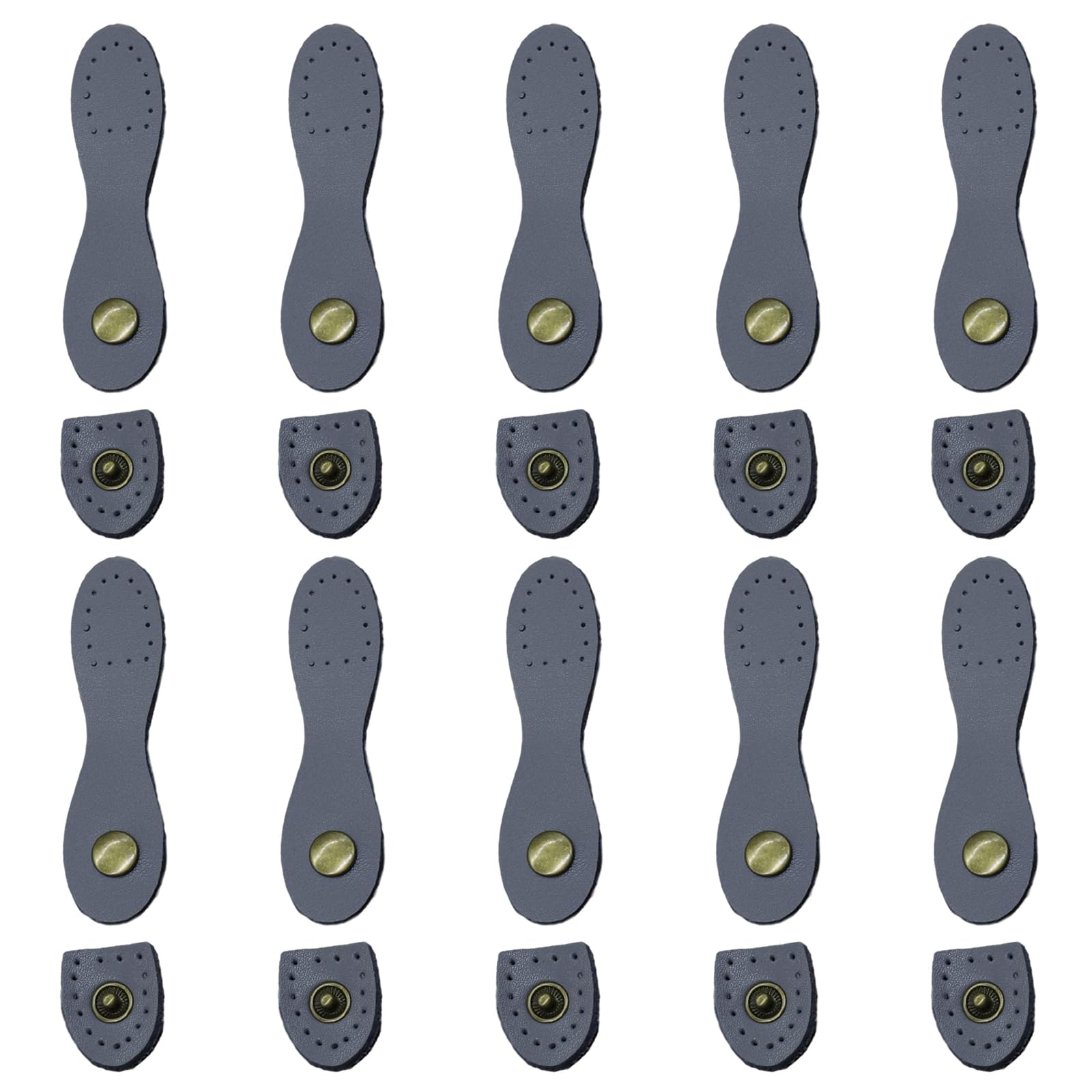 Nucelit 10 Pcs Leather Snapped Button Closure Sew on Leather Purse Closure Fasteners Snapped Buckles for Handbag Making
