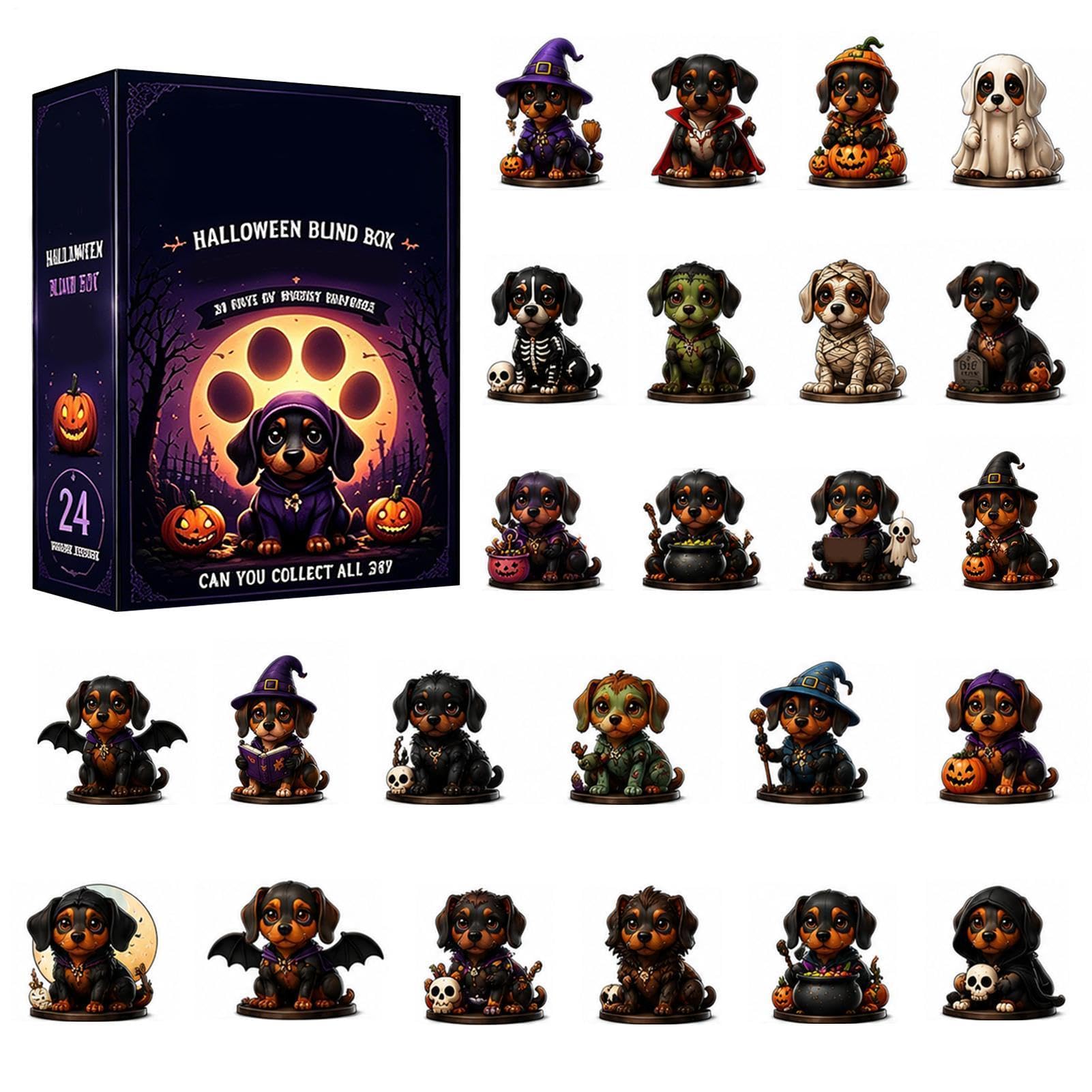 Advent Calendars Halloween Dachshund Decorations 2d Acrylic