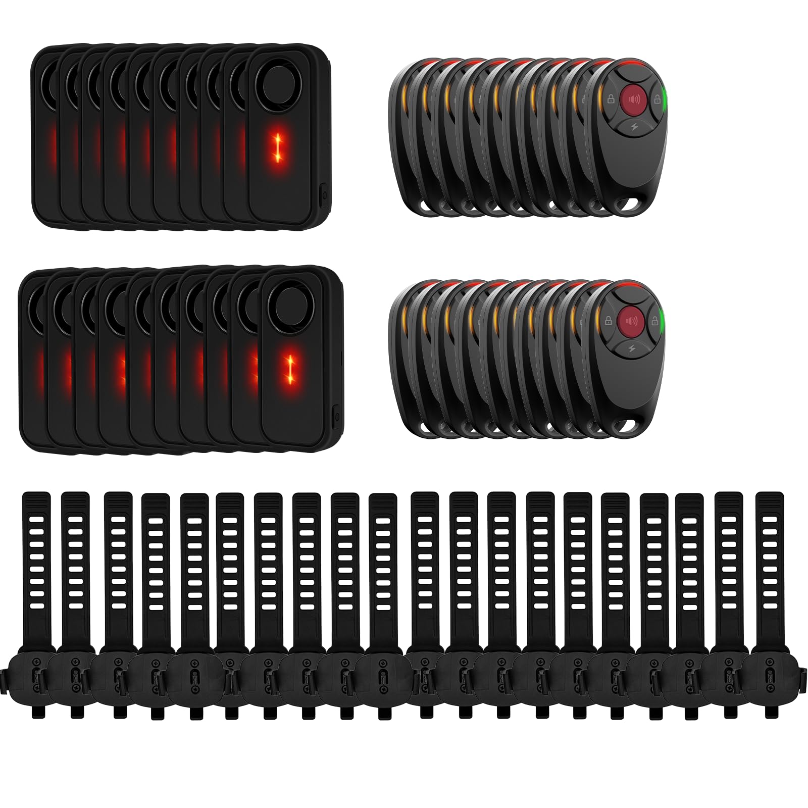 NineLeaf Car Alarm System with Remote –113dB Wireless Anti Theft Device,Security Lights for Cars,7 Sensitivity & 3 Volume,LED,Easy installation, IP66 Waterproof, Long Battery Life for Cars, Bikes,20PK