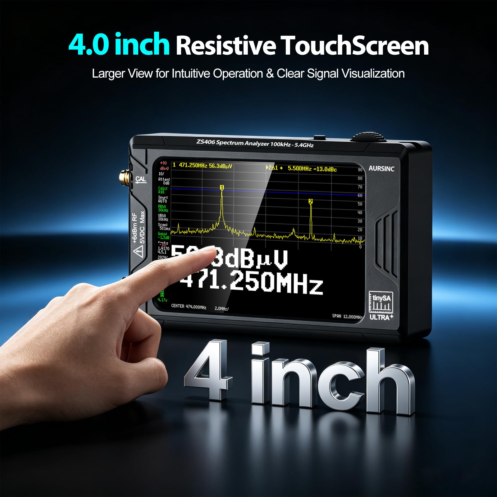 Amazon.co.jp: AURSINC TinySA Ultra+ ZS406 スペクトラムアナライザー