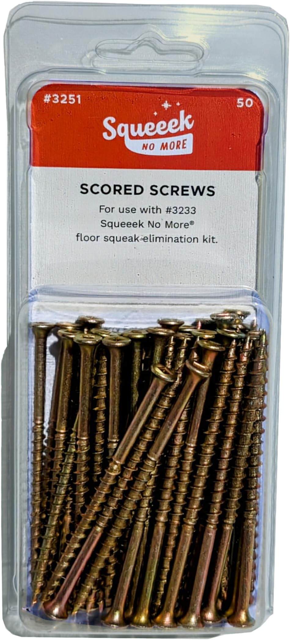 O'Berry Enterprises 3251 Squeak Replacement Screw (50 Count), Pack of 1, Yellow